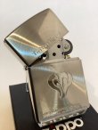 画像2: No.200 ヴィンテージZIPPO 2005年製  SILVER SPIN シルバースピン TATTOO HEART タトゥーハート z-5898