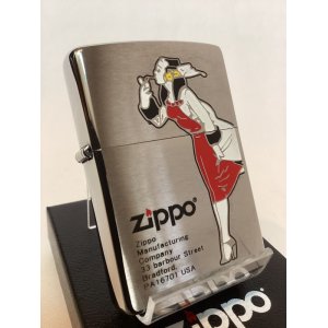画像: No.200 BRUSHED CHROME ZIPPO ブラッシュクローム WINDY RED ウィンディ レッド z-5924