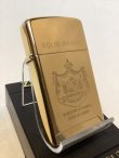 画像1: No.1654 ヴィンテージZIPPO 2000年製 SOLID BRASS ソリッドブラス キングダム ハワイ王朝 国章 z-5928