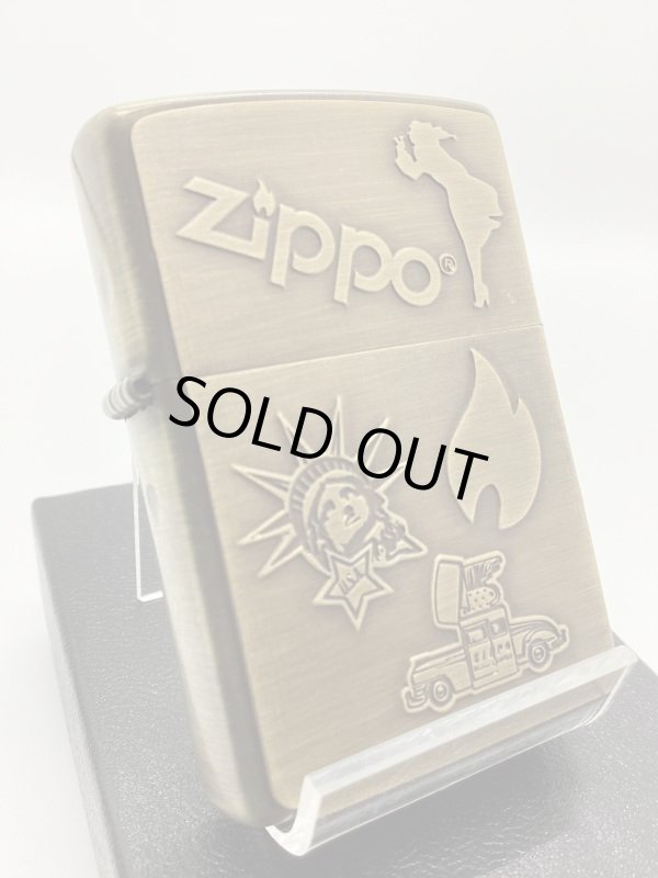 画像1: No.200 推奨品ZIPPO BRASS ANTIQUE ブラスアンティーク METAL PLATE メタルプレート z-5936