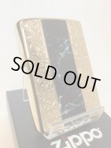 画像: No.200G 推奨品ZIPPO GOLD&MARBLE BLACK ゴールド&マーブルブラック z-5965 