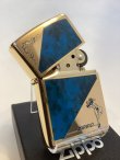 画像2: No.200 WINDY ZIPPO ウィンディ GOLD&BLUE ENPTY ゴールド&ブルーエポキシ z-5974