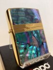 画像1: No.200 推奨品ZIPPO GOLD MIRROR ゴールドミラー 天然シェル z-5994