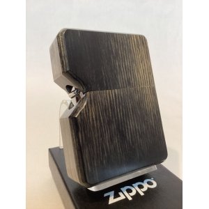 画像: No.102 アメリカ ホルゲート社製 HAWKEYE WOOD ZIPPO CHACOAL チャコール z-5997