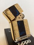 画像2: No.200G 推奨品ZIPPO GOLD&MARBLE BLUE ゴールド&マーブルブルー z-6017