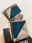 画像2: No.200 WINDY ZIPPO ウィンディ SILVER&BLUE EPOXY シルバー&ブルーエポキシコンビ z-6018