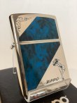 画像1: No.200 WINDY ZIPPO ウィンディ SILVER&BLUE EPOXY シルバー&ブルーエポキシコンビ z-6018