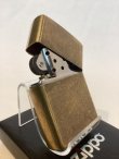 画像3: No.200 推奨品ZIPPO ANTIQUE BRASS アンティークブラス 可動式 ファイヤーメタル付き z-6022