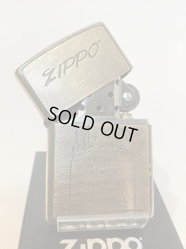 画像2: No.200 推奨品ZIPPO ANTIQUE BRASS アンティークブラス 可動式 ファイヤーメタル付き z-6022