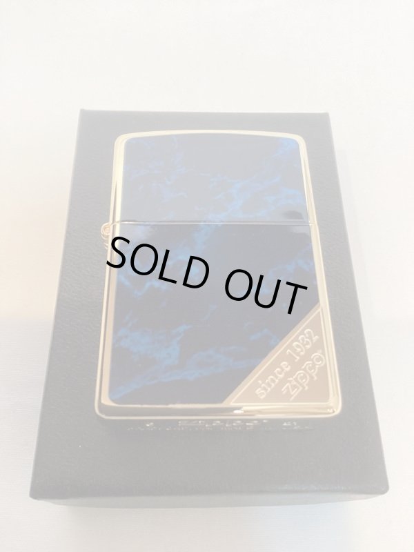 画像5: No.200G 推奨日ZIPPO GOLD&MARBLE BLUE ゴールド&マーブルブルー z-6025