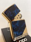 画像2: No.200G 推奨日ZIPPO GOLD&MARBLE BLUE ゴールド&マーブルブルー z-6025