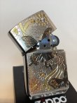 画像2: No.200 推奨品ZIPPO BRUSHED CHROME ブラッシュクローム 電鋳板プレート 蝶 z-6027