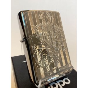 画像: No.200 推奨品ZIPPO ARABESQUE アラベスク シルバーメタルプレート貼り z-6036