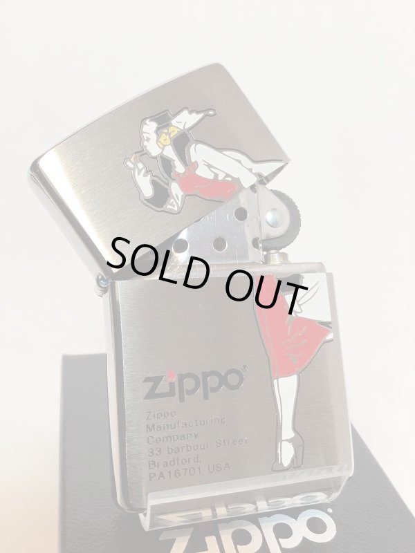 画像2: No.200 BRUSHED CHROME ZIPPO ブラッシュクローム WINDY RED ウィンディ レッド z-6039