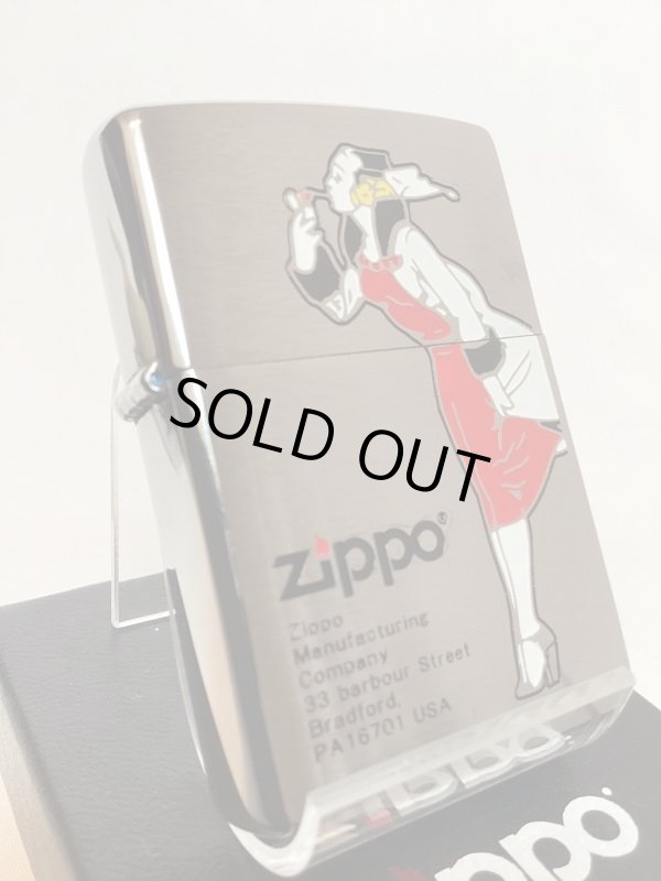 画像1: No.200 BRUSHED CHROME ZIPPO ブラッシュクローム WINDY RED ウィンディ レッド z-6039