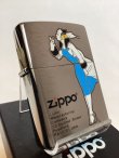 画像1: No.200 BRUSHED CHROME ZIPPO ブラッシュクローム WINDY BLUE ウィンディ ブルー z-6040