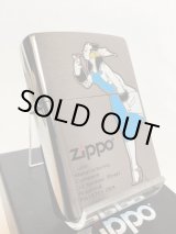 画像: No.200 BRUSHED CHROME ZIPPO ブラッシュクローム WINDY BLUE ウィンディ ブルー z-6040