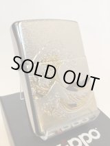 画像: No.200 推奨品ZIPPO BRUSHED CHROME ブラッシュクローム 電鋳板プレート 波富士 z-6044