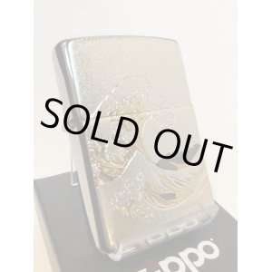 画像: No.200 推奨品ZIPPO BRUSHED CHROME ブラッシュクローム 電鋳板プレート 波富士 z-6044