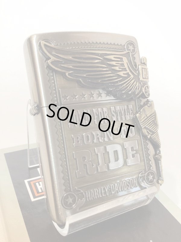 画像1: No.200 HARLEY DAVIDSON ZIPPO ハーレー・ダビッドソン ANTIQUE BRASS アンティークブラス サイドメタル z-6046