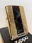 画像1: No.200G 推奨品ZIPPO GOLD&MARBLE BLACK ゴールド&マーブルブラック z-6055