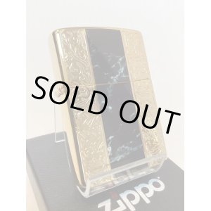 画像: No.200G 推奨品ZIPPO GOLD&MARBLE BLACK ゴールド&マーブルブラック z-6055