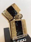 画像2: No.200G 推奨品ZIPPO GOLD&MARBLE BLACK ゴールド&マーブルブラック z-6055