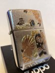 画像1: No.200 推奨品ZIPPO BRUSHED CHROME ブラッシュクローム 電鋳板プレート 舞妓 z-6057