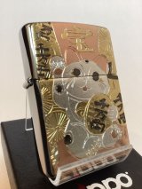 画像: No.200 推奨品ZIPPO BRUSHED CHROME ブラッシュクローム 電鋳板プレート 招き猫 z-6071