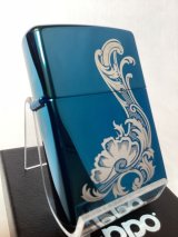 画像: No.20446 PVDシリーズZIPPO SAPPHIRE サファイア ミステリーリーフ z-6070