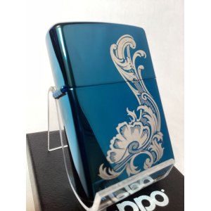 画像: No.20446 PVDシリーズZIPPO SAPPHIRE サファイア ミステリーリーフ z-6070