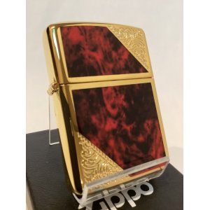 画像: No.162 ARMOR ZIPPO GOLD&MARBLE RED アーマー ゴールド&マーブルレッド z-6088