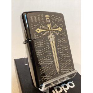 画像: No.200 推奨品ZIPPO BLACK MIRROR ブラックミラー SWORD ソード(剣) z-6119