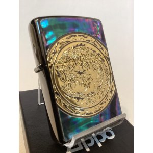 画像: No.200 推奨品ZIPPO BLACK&GOLD ブラック&ゴールド 天然シェル DRAGON ドラゴン z-6138