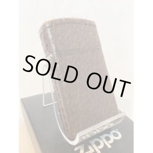 画像: No.1610 レザーシリーズZIPPO PIGSKIN ピッグスキン SLIM BROWN スリム ブラウン z-6159