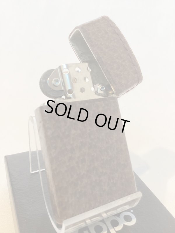 画像3: No.1610 レザーシリーズZIPPO PIGSKIN ピッグスキン SLIM BROWN スリム ブラウン z-6159