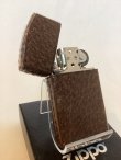 画像2: No.1610 レザーシリーズZIPPO PIGSKIN ピッグスキン SLIM BROWN スリム ブラウン z-6159