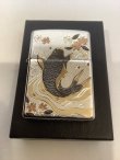 画像5: No.200 推奨品ZIPPO BRUSHED CHROME ブラッシュクローム 電鋳板プレート 鯉 z-6172