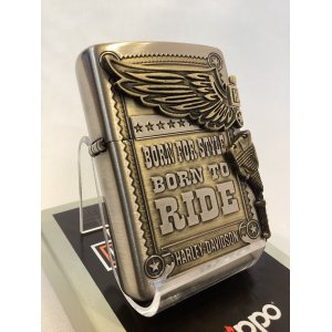 画像: No.200 HARLEY DIVISION ZIPPO ハーレー・ダビッドソン ANTIQUE BRASS アンティークブラス サイドメタル z-6191