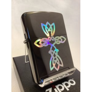 画像: No.200 ヴィンテージZIPPO 2003年製 N8 BLACK TITANIUM ブラックチタン ホログラム クロス z-6192