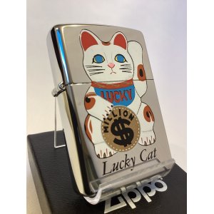 画像: No.250 ヴィンテージZIPPO 1993年製 HIGHPOLISHCHROME ハイポリッシュクローム LUCKY CAT 招き猫 z-6200