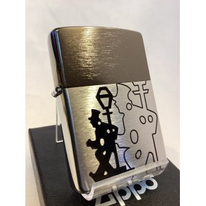 画像: No.200 ヴィンテージZIPPO 2006年製 BRUSHED CHEESE & BLACK NICKEL ブラッシュクローム&ブラックニッケル DRUNKER ドランカー z-6236