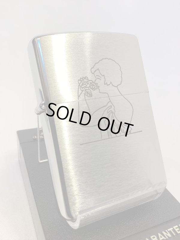 画像1: No.200 ヴィンテージZIPPO 1998年製 BRUSHED CHROME ブラッシュクローム TRICK ART WOMAN トリックアート ウーマン z-6257