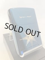 画像: No.200 コレクションアイテムシリーズZIPPO BLUE TITANIUM ブルーチタン SPIRAL HEART スパイアルハート シリアルナンバー z-6262
