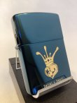 画像1: No.200 コレクションアイテムシリーズZIPPO BLUE TITANIUM ブルーチタン SPIRAL HEART スパイアルハート シリアルナンバー z-6263