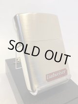 画像: No.200 バドワイザーシリーズZIPPO SILVER SATIN シルバーサテン BUDWEISER バドワイザーロゴ z-6281