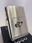 画像1: No.200 ヴィンテージZIPPO 2002年製 SILVER SATIN シルバーサテン DOUBLE HEAT METAL ダブルハート❤️メタル z-6288