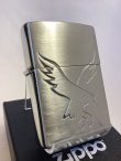 画像1: No.200 ヴィンテージZIPPO 2002年製 SILVER SATIN シルバーサテン EAGLE&PHOENIX イーグル&フェニックス z-6289