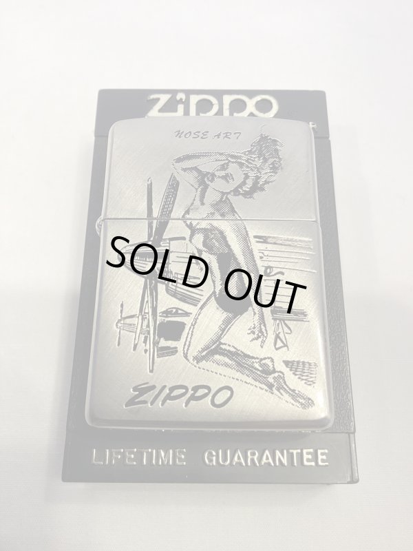 画像5: No.200 ヴィンテージZIPPO 1992年製 SILVER SATIN シルバーサテン NOSE ART ノーズアート z-6317