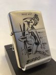 画像1: No.200 ヴィンテージZIPPO 1992年製 SILVER SATIN シルバーサテン NOSE ART ノーズアート z-6317